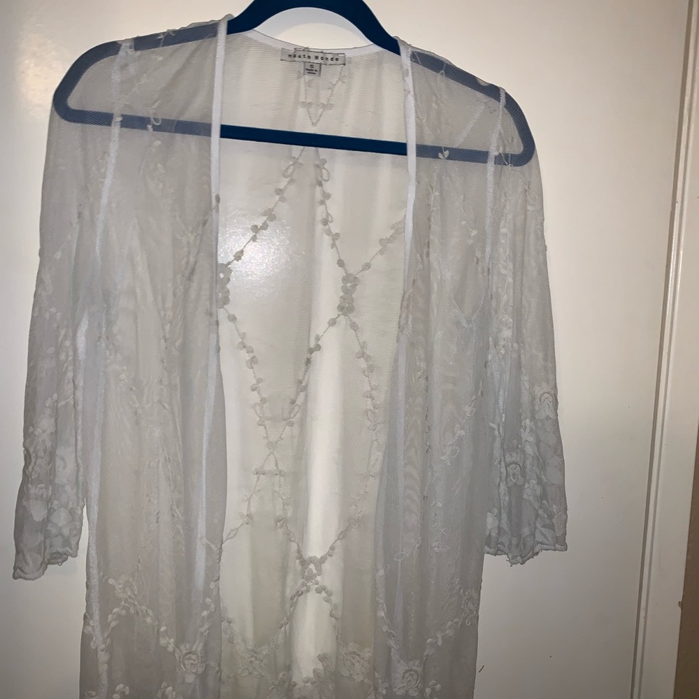 White Lace Swim Cover-Up.